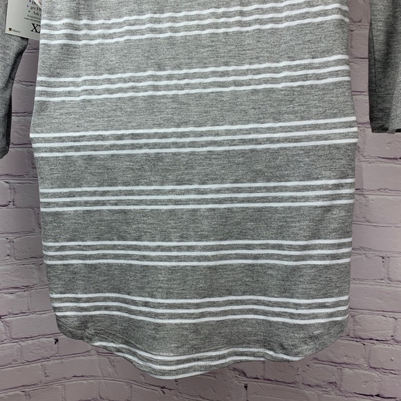 SOFT baseball T feminine & Sporty Grey stripes XXS - Picture 6 of 8